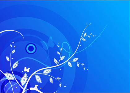 Floral Blue Vector Background
