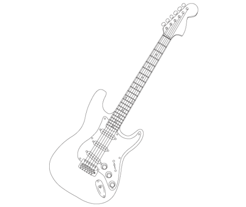 Stratocaster Electric Guitar Vector