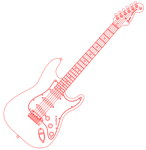 Fender Stratocaster Vector Image