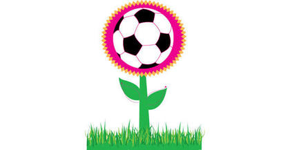 Soccer Flower Vector