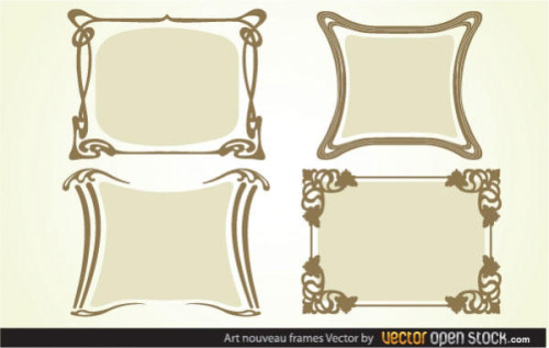 Free Art Nouveau Frames Vector