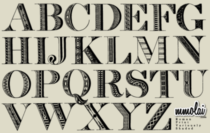 Vector Alphabet Letters Typeface