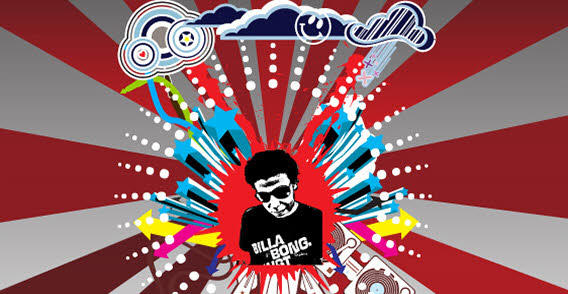 Sunburst Background with Man