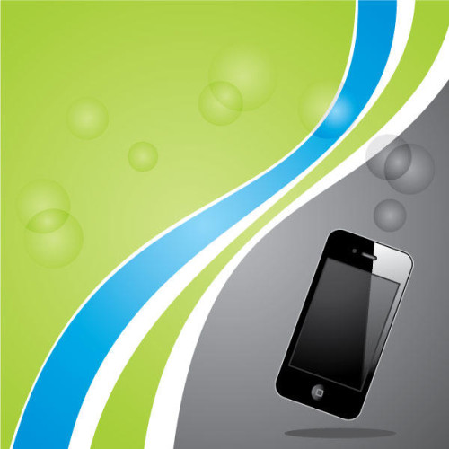 Abstract Background with Phone Vector Graphics
