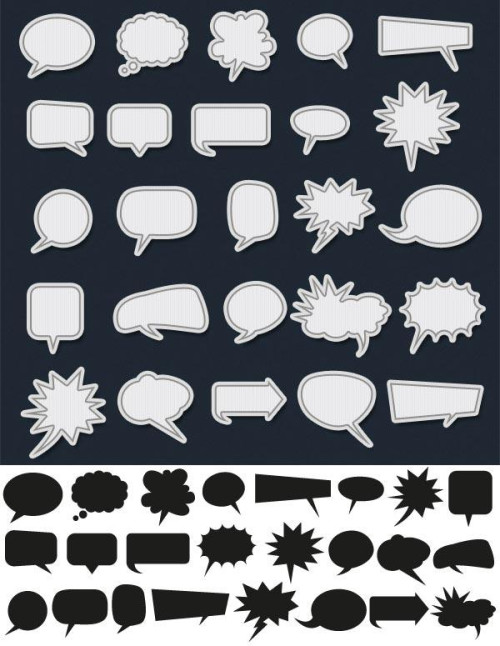 Free Dialogue Bubbles Vector Illustrator