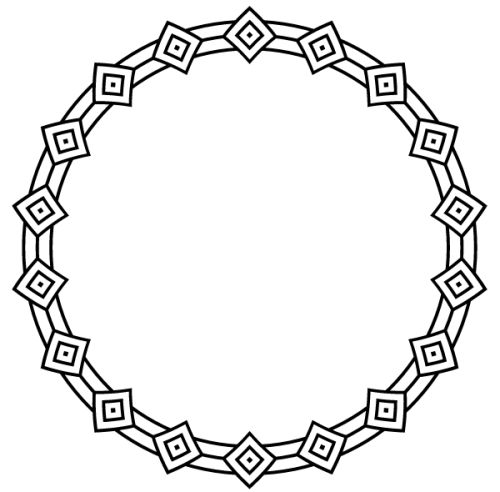 Deco Border Circle Frame Vector