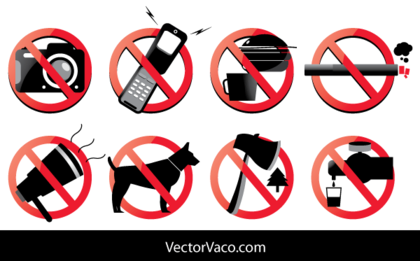 Free Prohibited Signs Vector Pack