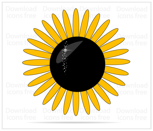 Yellow Sunflower Vector Art