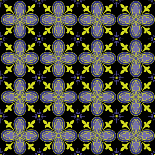 Free Ornate Tiles Seamless Pattern Vector Illustrator