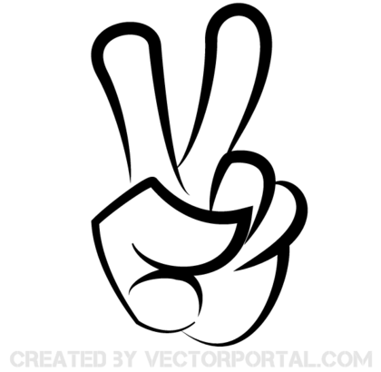 Victory Sign Vector Image