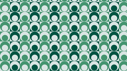 Green Retro Circles Pattern