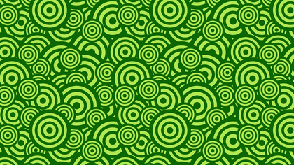 Green Overlapping Concentric Circles Pattern