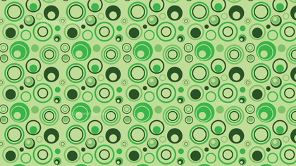 Green Random Circles Background Pattern