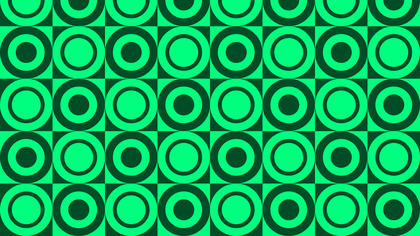 Emerald Green Seamless Circle Background Pattern Graphic