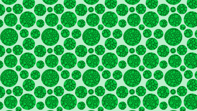 Green Dotted Circles Pattern Background