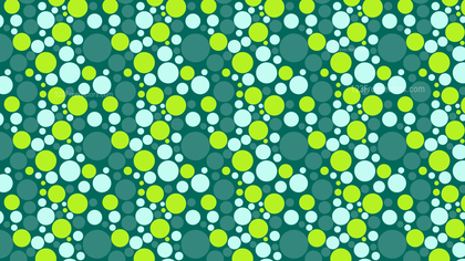 Green Random Circles Dots Pattern