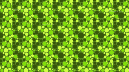 Green Seamless Random Circle Dots Background Pattern