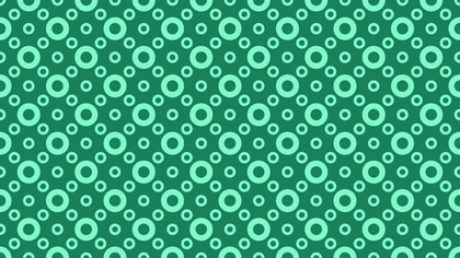 Mint Green Seamless Circle Background Pattern Design