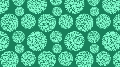 Mint Green Dotted Circles Pattern Background Vector