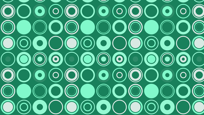 Mint Green Seamless Circle Pattern