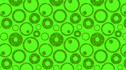 Neon Green Seamless Circle Pattern Vector Graphic