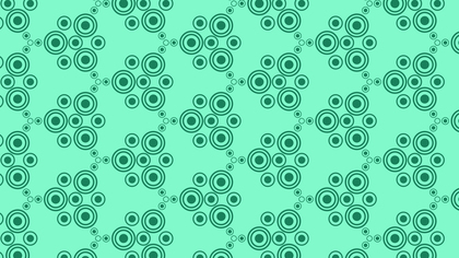 Mint Green Geometric Circle Background Pattern