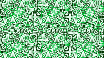 Green Overlapping Concentric Circles Pattern Vector Art