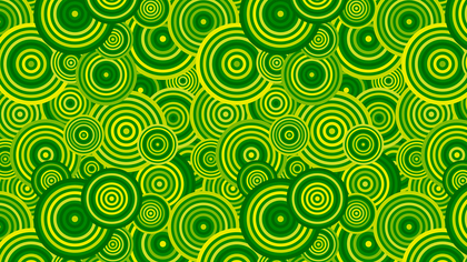 Green Seamless Overlapping Concentric Circles Pattern Background Image