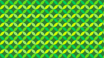 Green Overlapping Circles Pattern