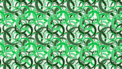 Green Overlapping Circles Pattern Background