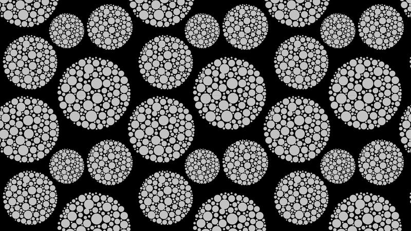 Black and Grey Seamless Dotted Circles Pattern Graphic