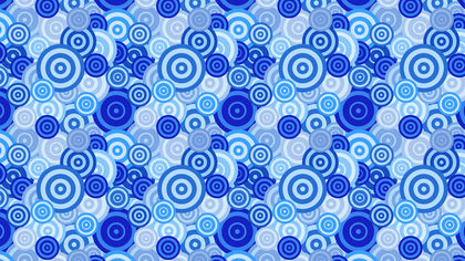 Blue Overlapping Concentric Circles Pattern Illustration