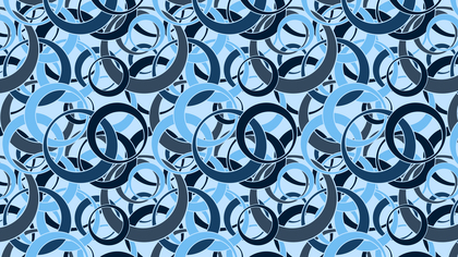 Blue Overlapping Circles Pattern Background Vector Art