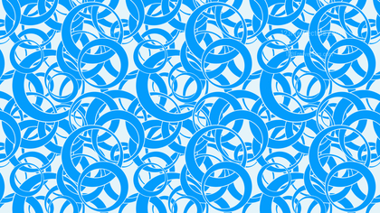 Blue Seamless Overlapping Circles Pattern Illustration