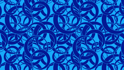 Cobalt Blue Overlapping Circles Pattern