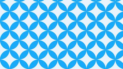 Blue Seamless Overlapping Circles Pattern Background