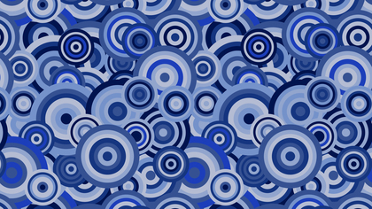 Blue Seamless Overlapping Concentric Circles Background Pattern Illustrator