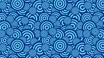 Blue Overlapping Concentric Circles Pattern Background