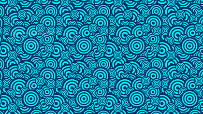 Blue Seamless Overlapping Concentric Circles Pattern