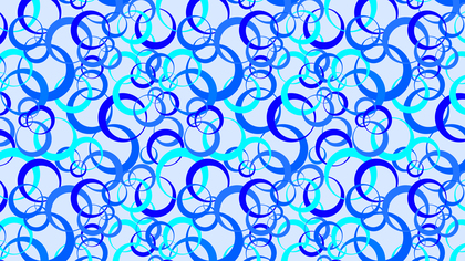 Blue Seamless Overlapping Circles Background Pattern