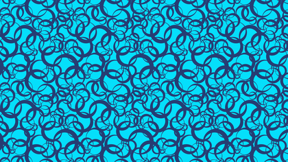 Blue Seamless Overlapping Circles Pattern Background Vector Graphic