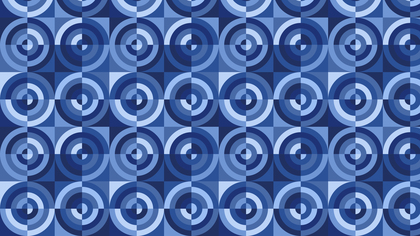 Blue Seamless Quarter Circles Background Pattern Vector Illustration