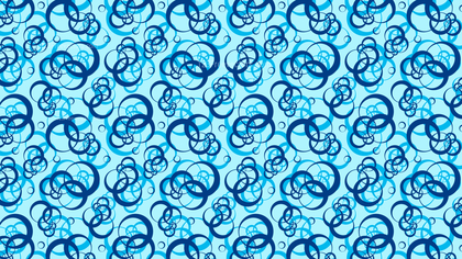 Blue Overlapping Circles Pattern Background Image