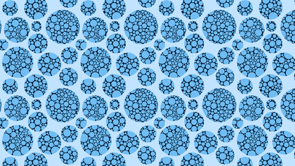 Blue Seamless Dotted Circles Pattern Background