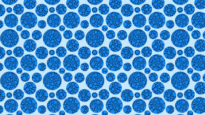 Blue Seamless Dotted Circles Background Pattern