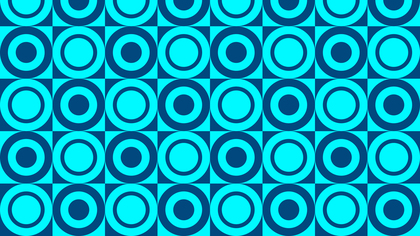 Turquoise Seamless Geometric Circle Pattern Background