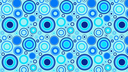 Blue Seamless Random Circles Pattern Vector Image
