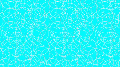 Cyan Seamless Overlapping Circles Background Pattern Vector Art