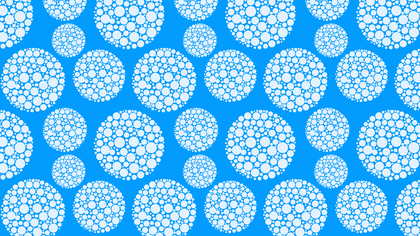 Blue Seamless Dotted Circles Background Pattern Vector Graphic