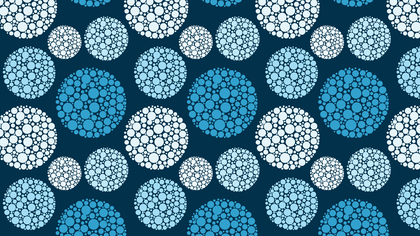 Blue Dotted Circles Pattern Background